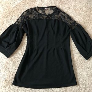 NWOT Formal Lace Top Black Dress